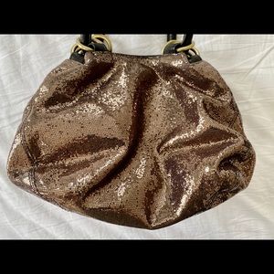 Kooba “Mimi” bronze metallic evening bag